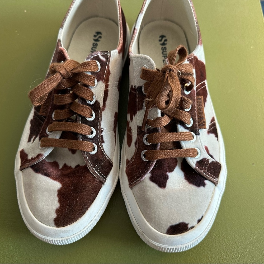Fun cow print superga sneakers